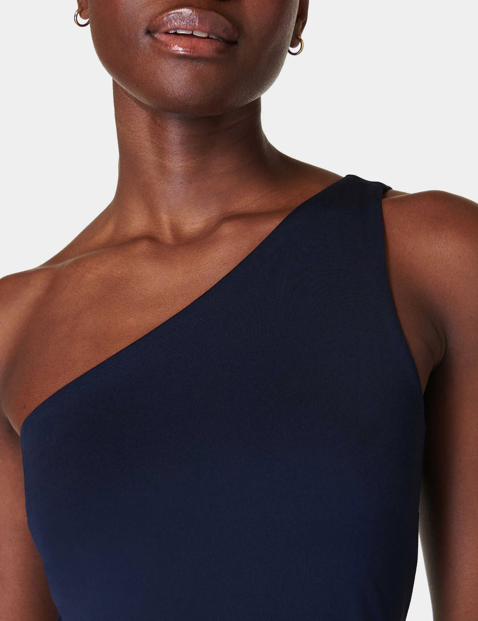 All Round Asymmetric Dress - Navy Blue