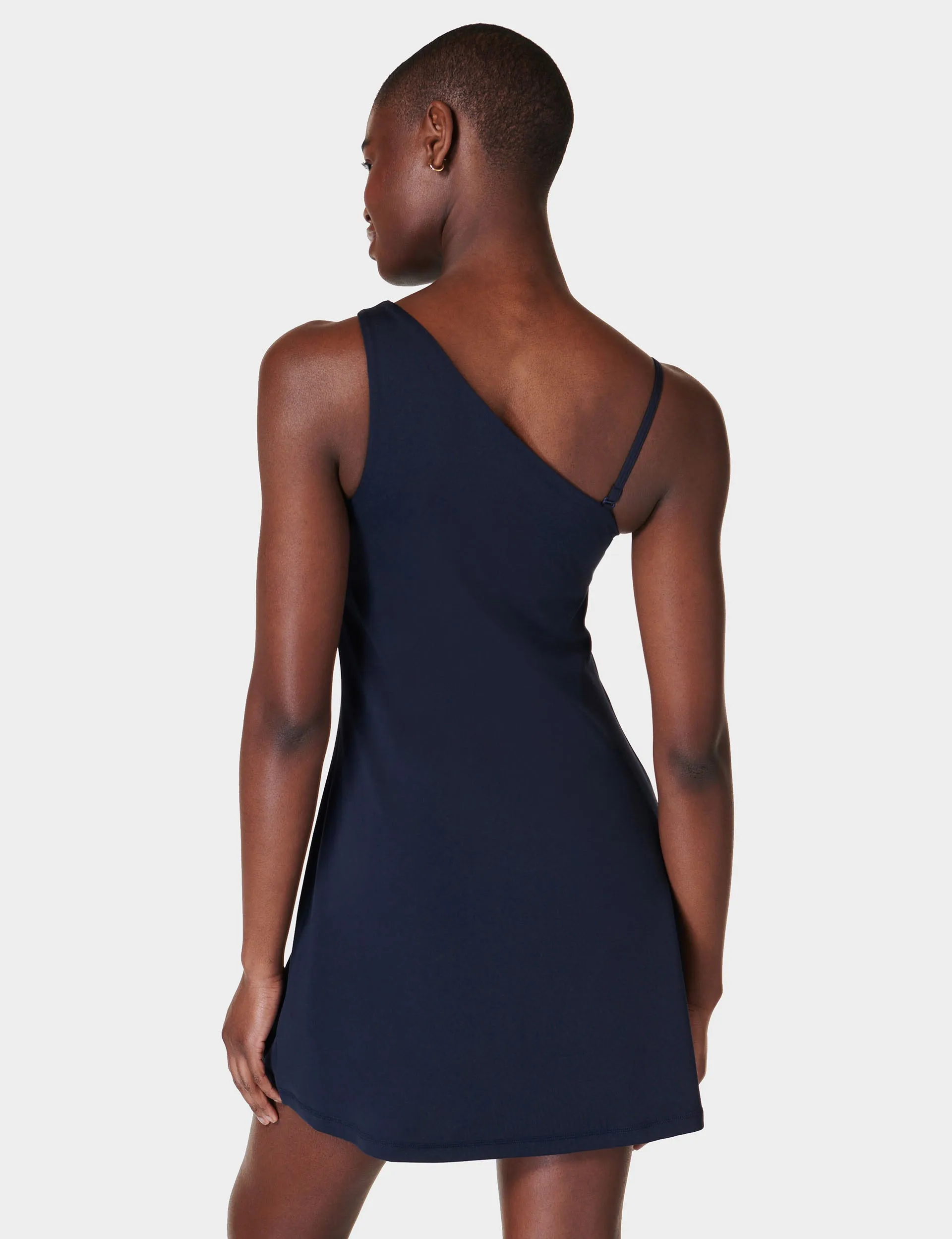 All Round Asymmetric Dress - Navy Blue