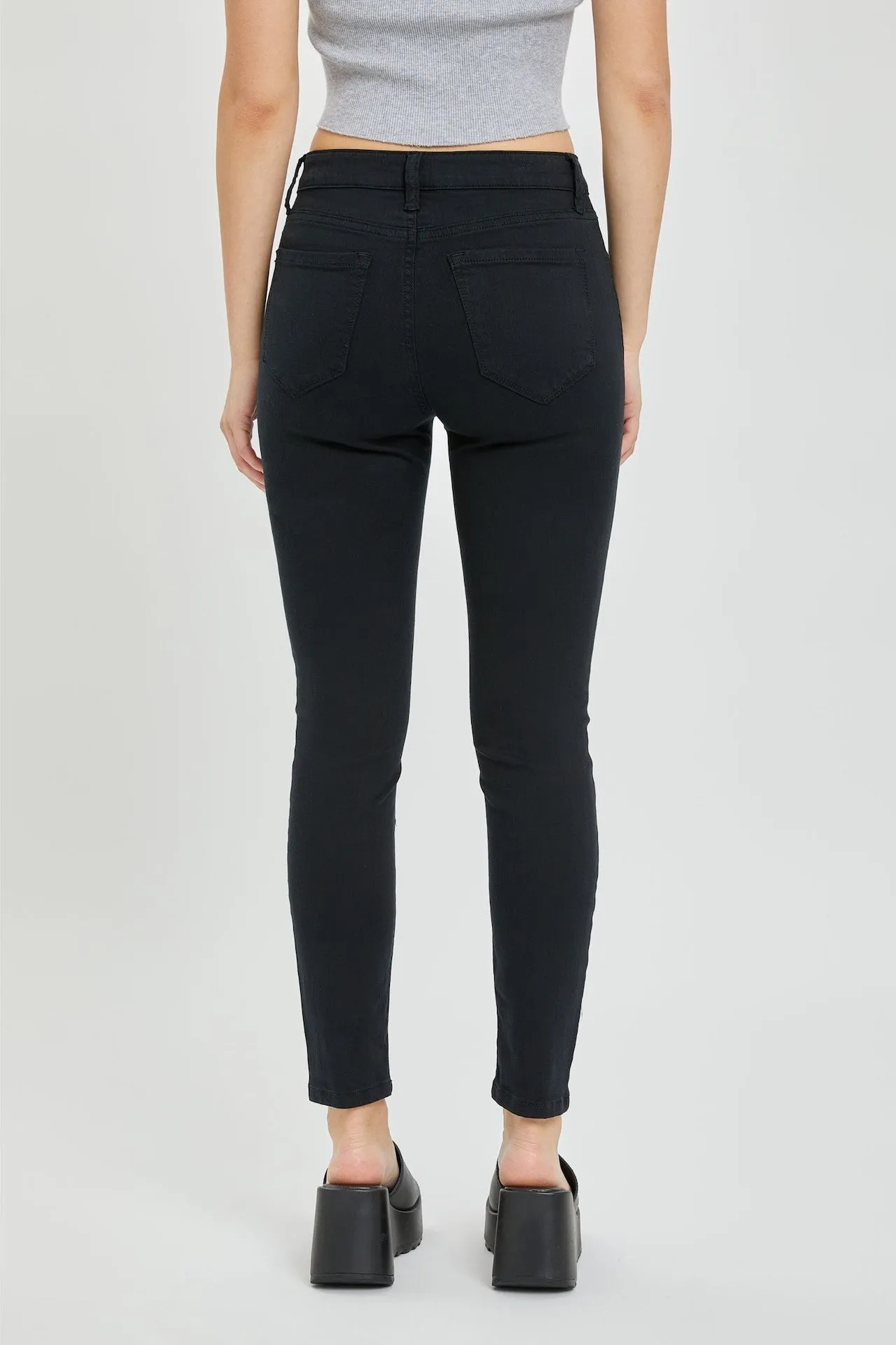 Black Cropped Skinny Jeans