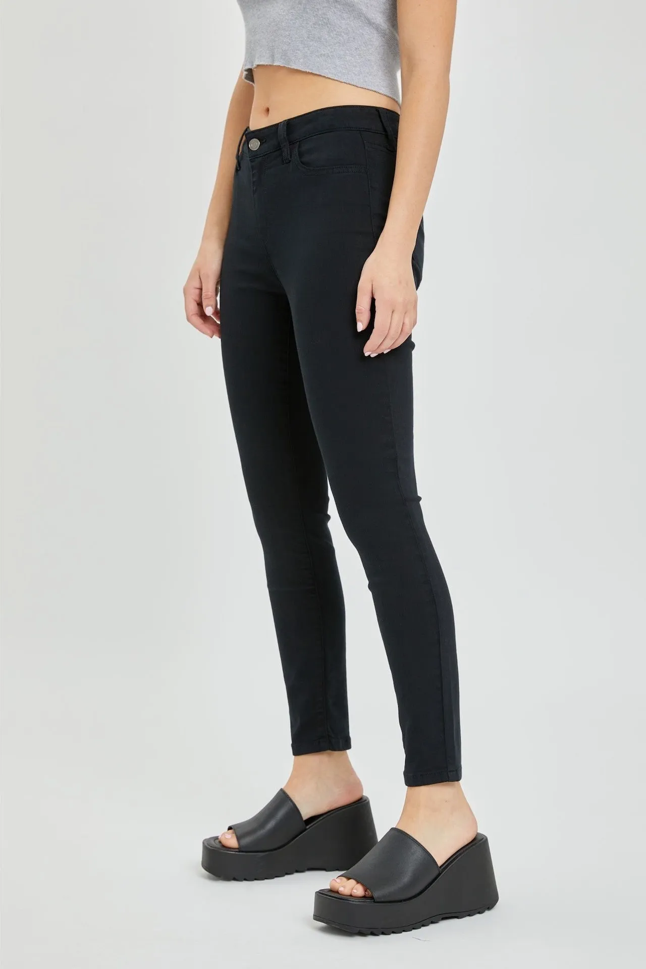 Black Cropped Skinny Jeans