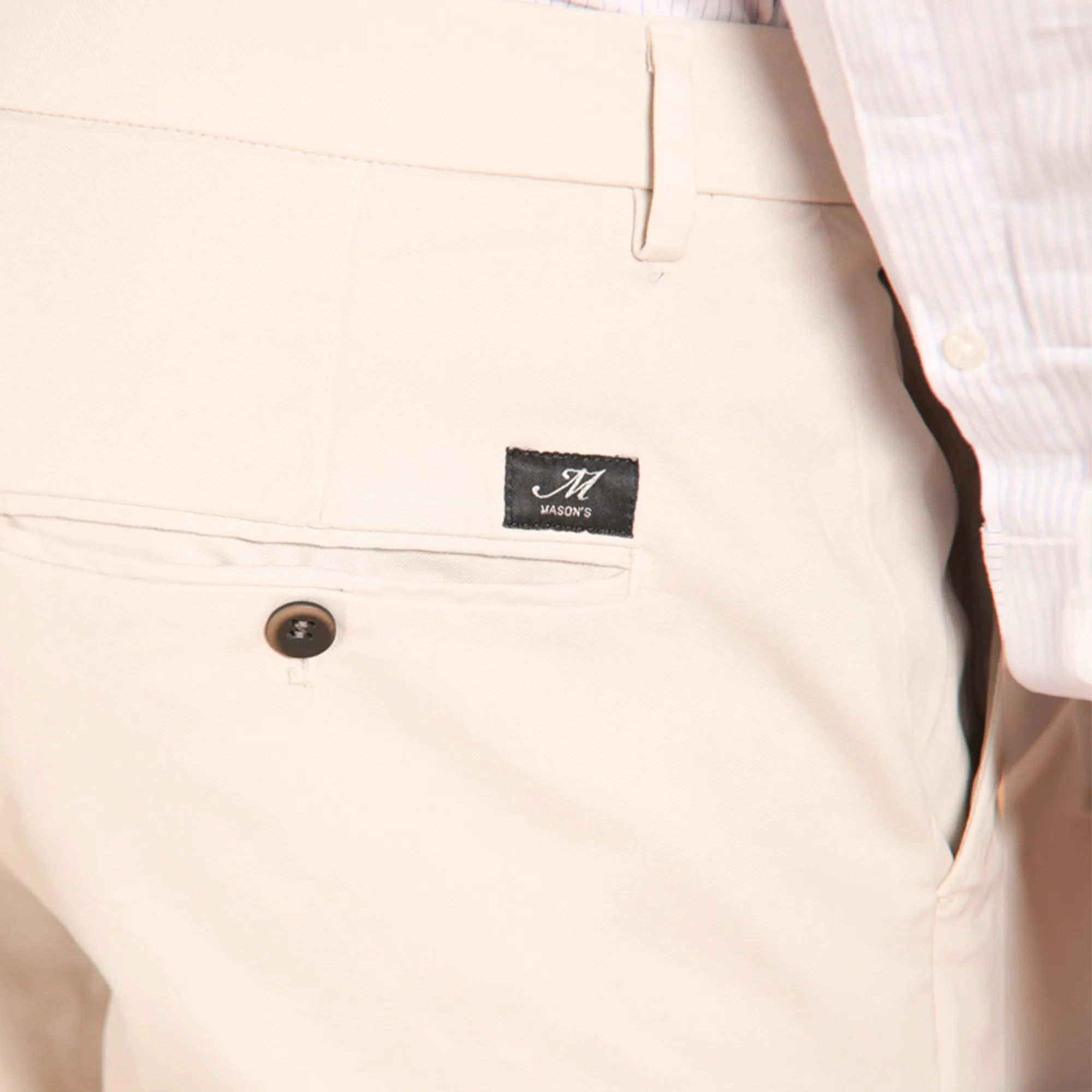 Bone Twill Stretch Slim Fit Chino - Mason's