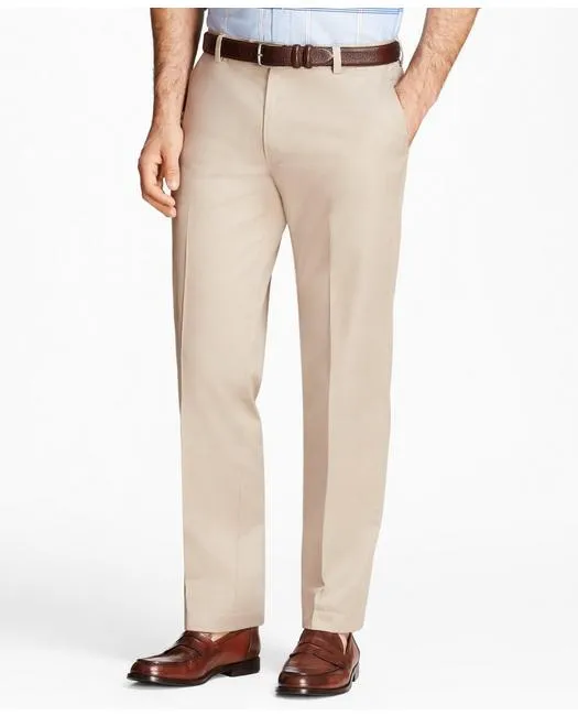 Brooks Brothers Men's Milano Slim-Fit Stretch Advantage Chino Pants Khaki