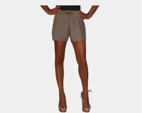 C1. Toffee Linen Stretch Waist Shorts- The Cap D’Antibes