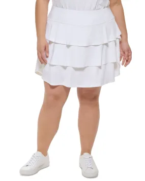 Calvin Klein Women's Performance Plus Ruffled Skort White Size 3X | White