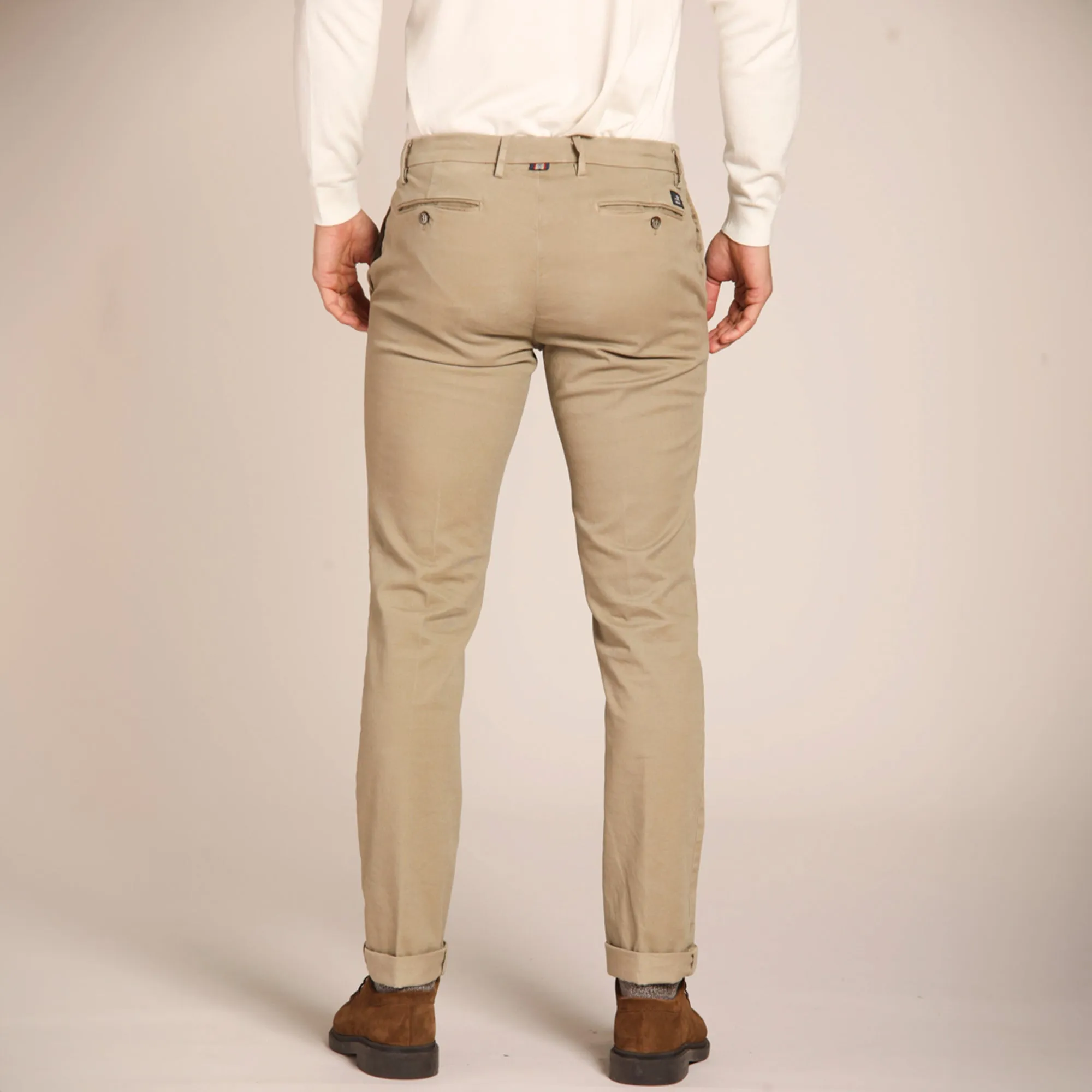 Caramel Twill Stretch Slim Fit Chino - Mason's