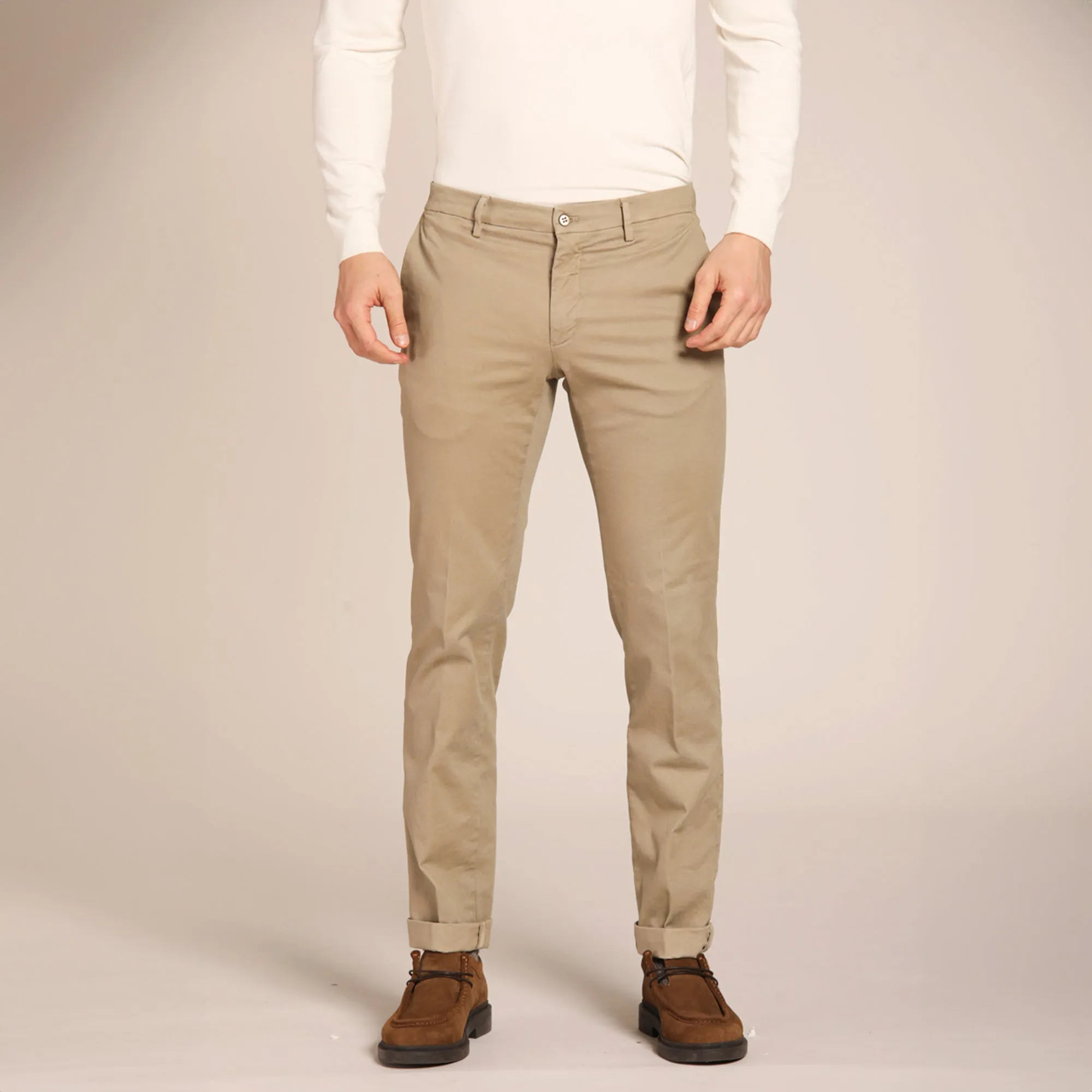 Caramel Twill Stretch Slim Fit Chino - Mason's