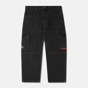 Cash Only - Aleka Denim Cargo Pants - Faded Black