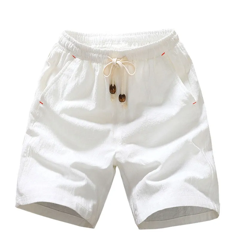 Casual Men's Waist Drawstring Loose Cotton Shorts