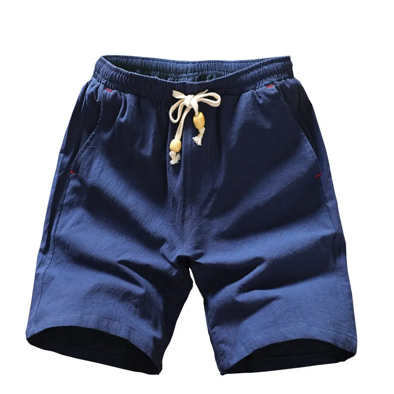 Casual Men's Waist Drawstring Loose Cotton Shorts