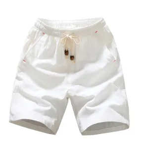 Casual Men's Waist Drawstring Loose Cotton Shorts