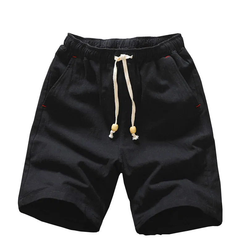 Casual Men's Waist Drawstring Loose Cotton Shorts