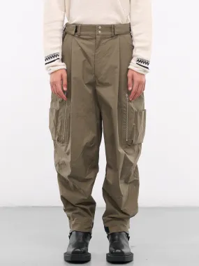 Cotton-Nylon Cargo Pants (24A96MRU27-825-MUD)