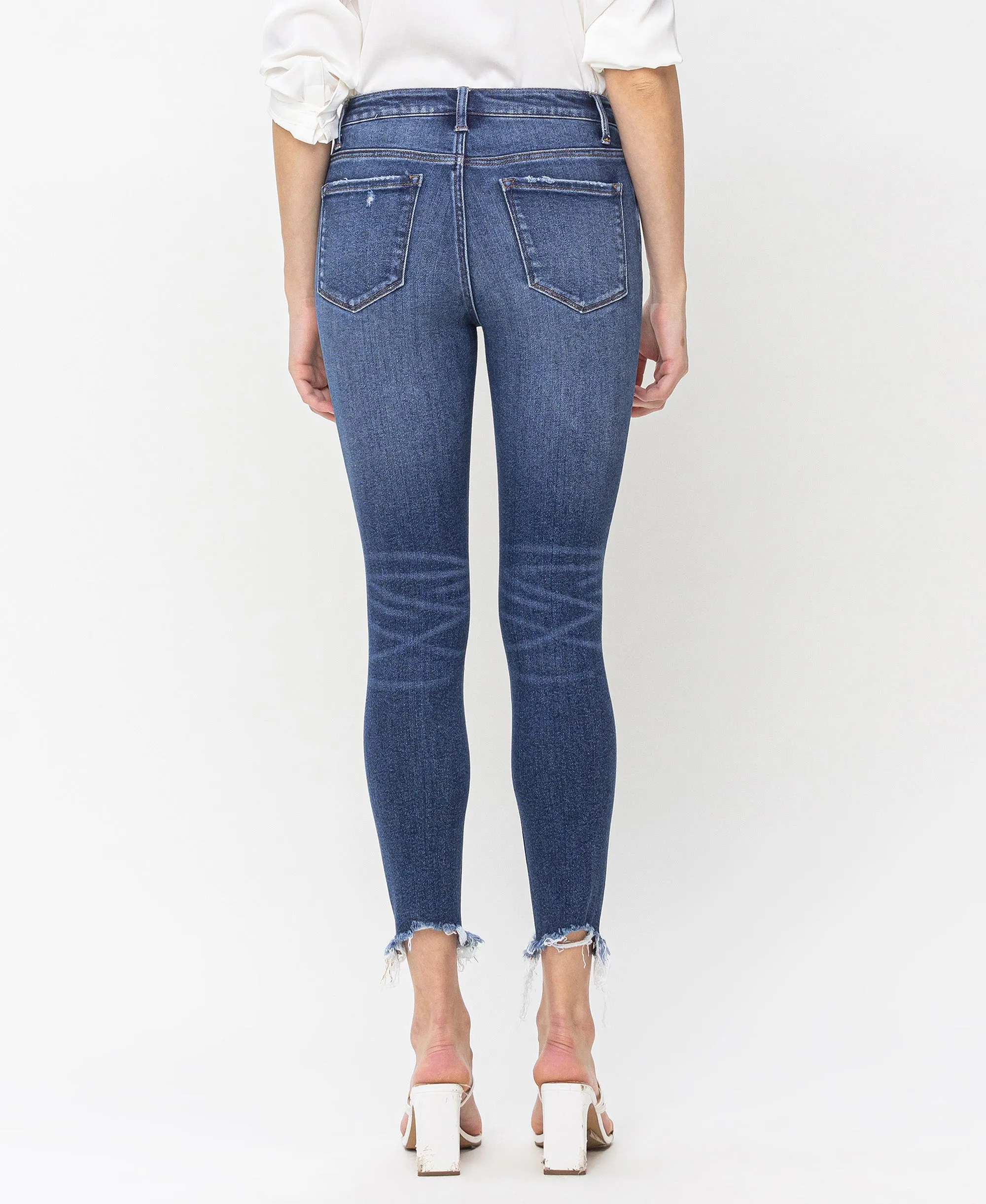 Counter Attack - High Rise Crop Skinny Jeans