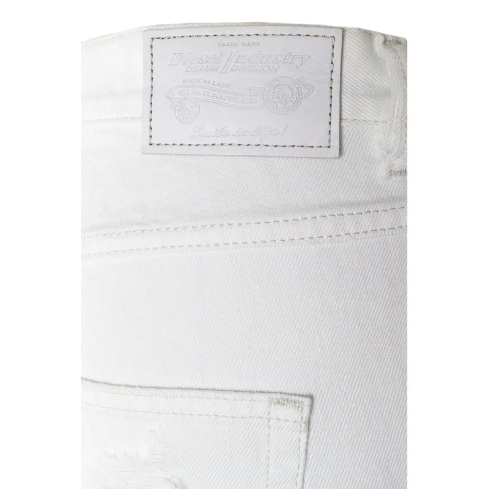 Diesel White Cotton Jeans & Pant