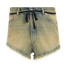 Distressed Denim Shorts in Dirty Wash