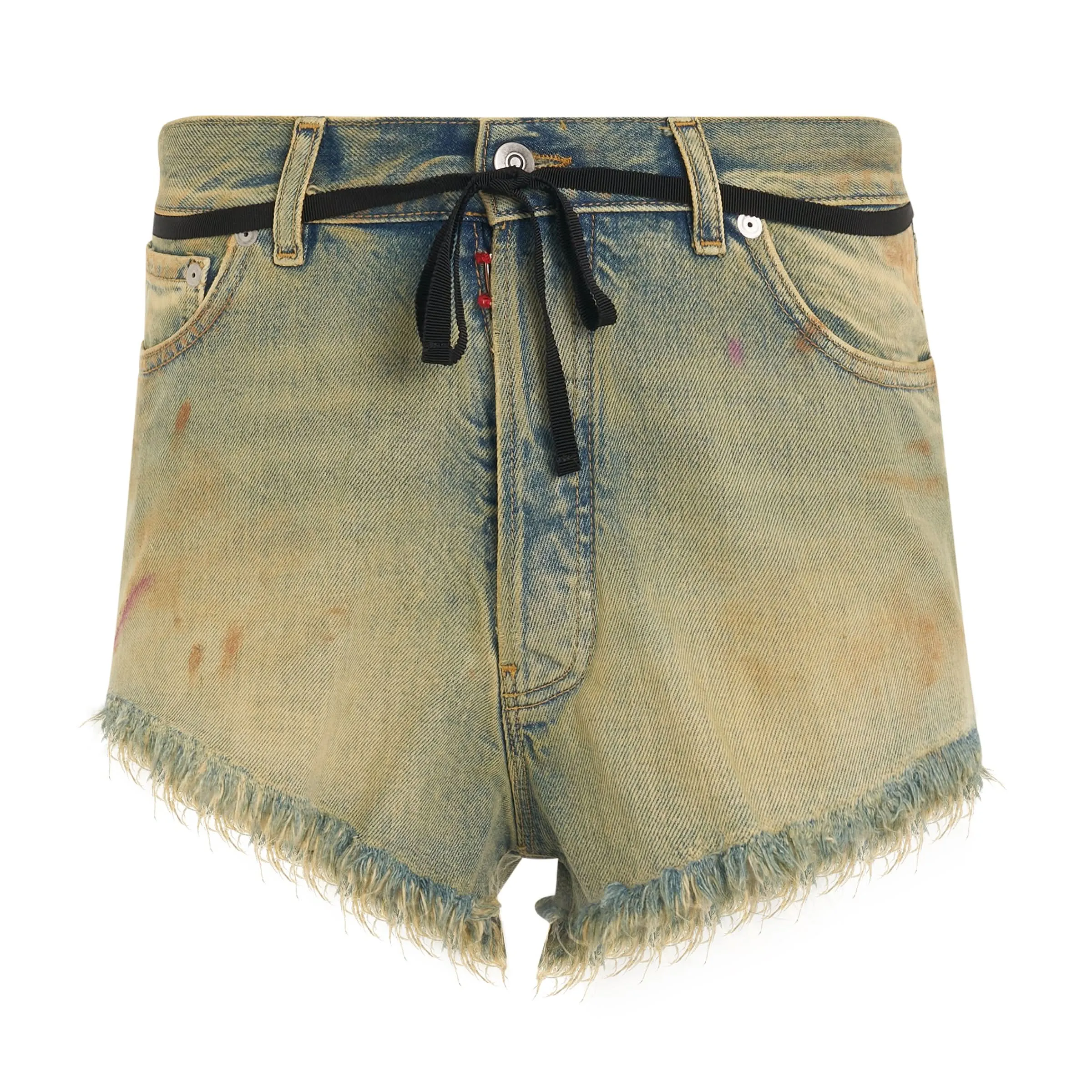 Distressed Denim Shorts in Dirty Wash