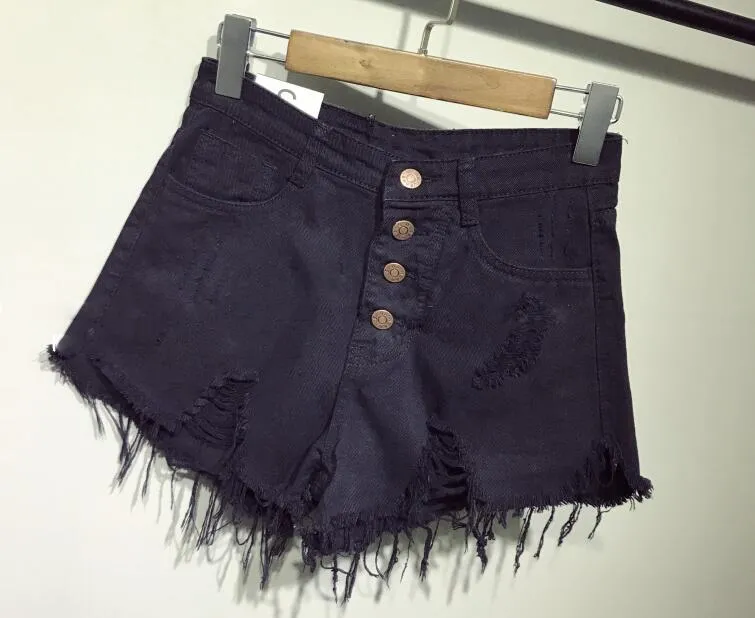 Distressed Denim Shorts