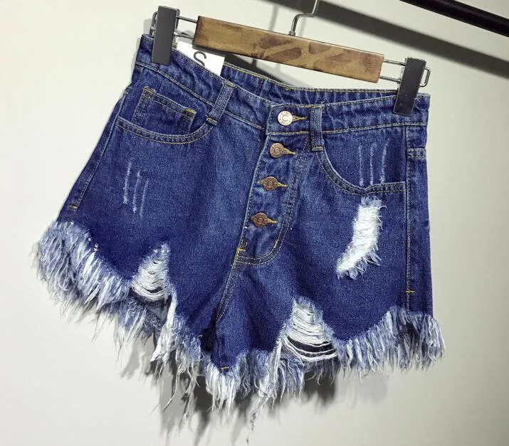 Distressed Denim Shorts