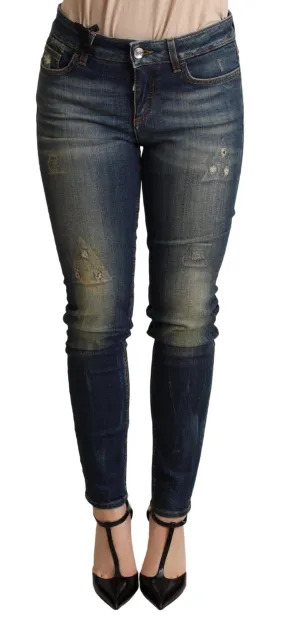 Dolce & Gabbana Dark Blue Skinny Denim Cotton Stretch Jeans