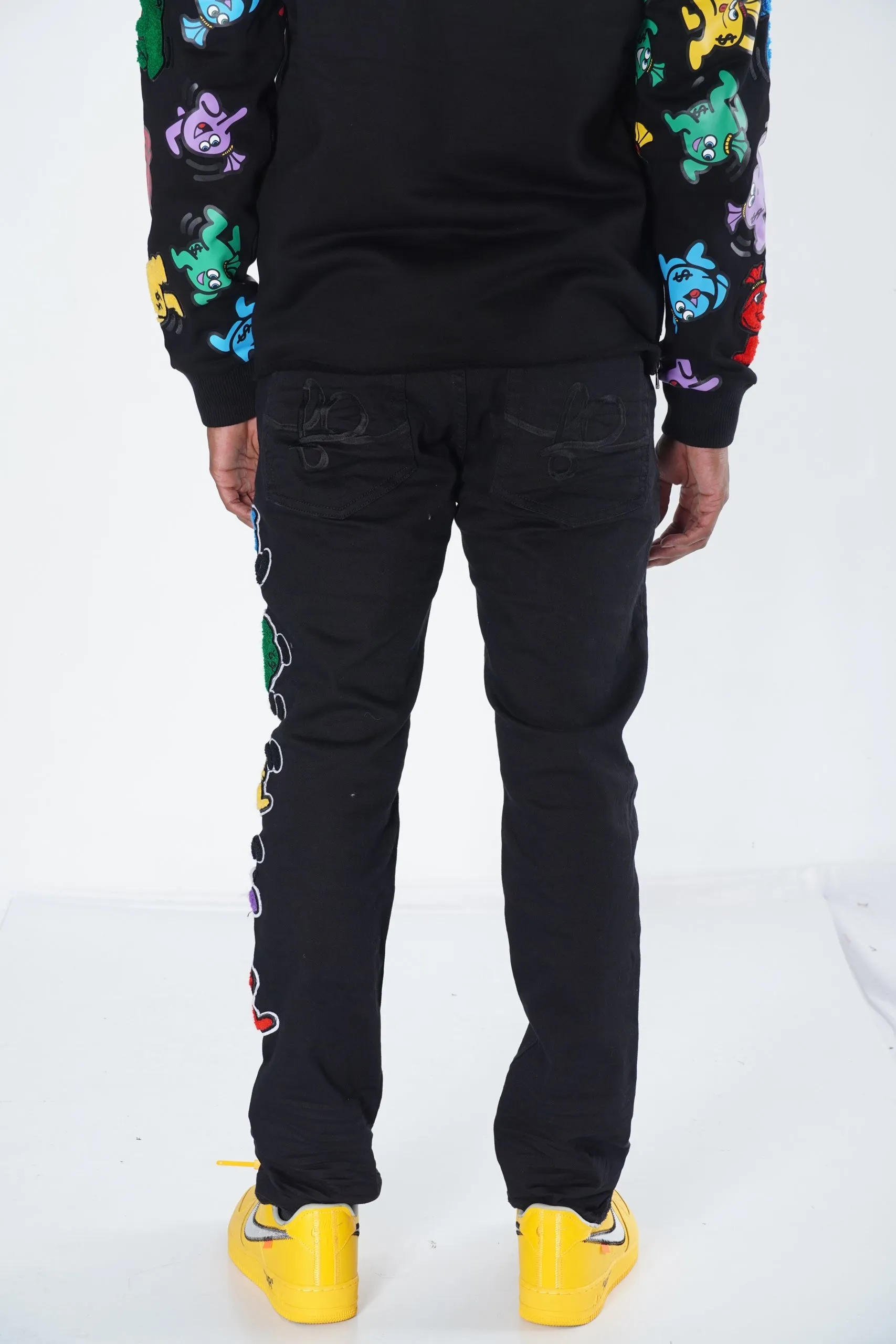 F1750 Frost Money Dance Denim Jeans - Black/Black