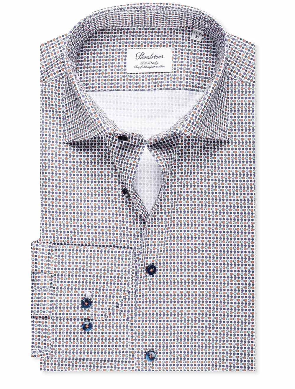 Fitted Dot Pattern Shirt Multi