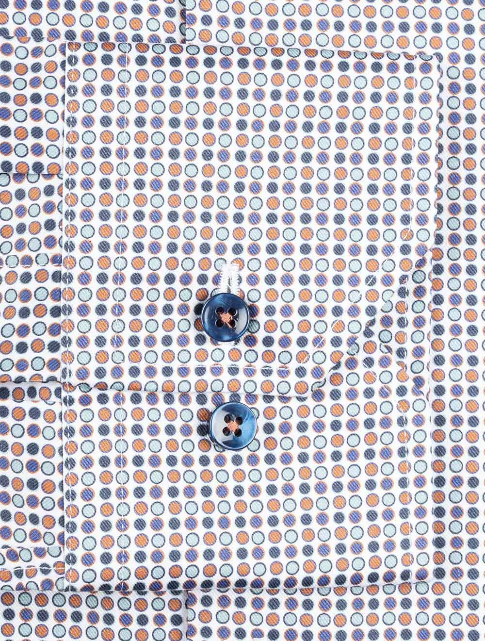 Fitted Dot Pattern Shirt Multi