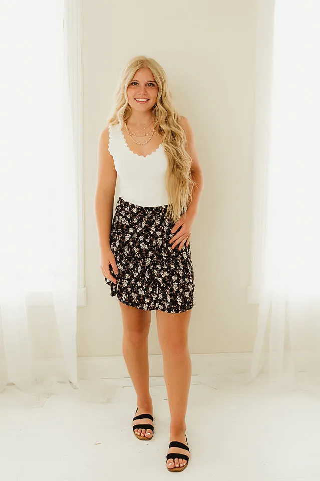 Floral Mini Skirt