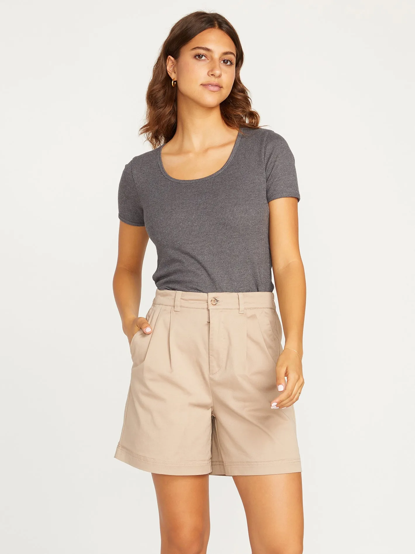 Frochickie Trouser Shorts - Taupe