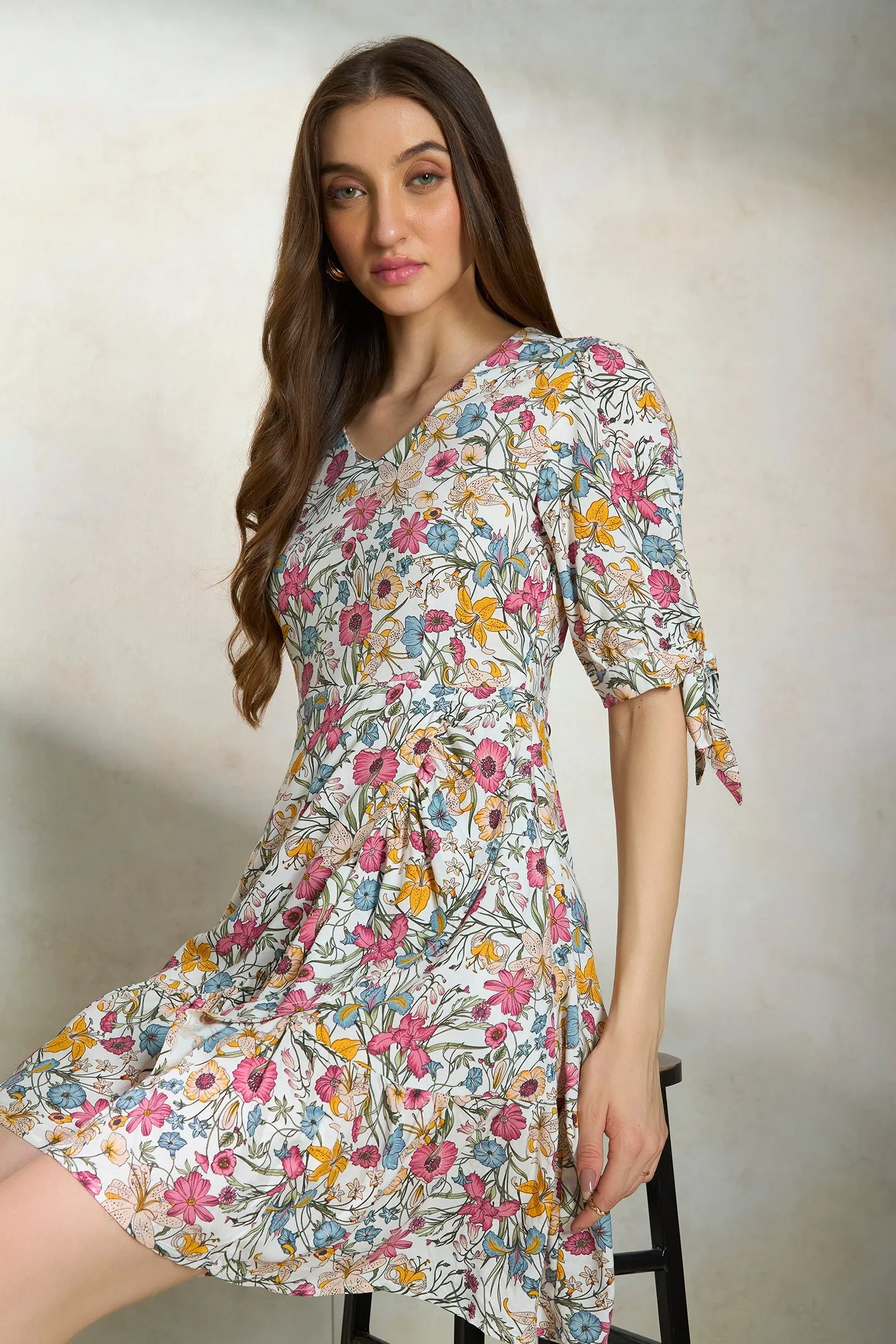 Gauri|Floral A-line Dress