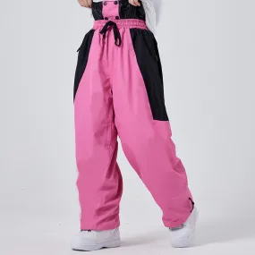 Girls Outdoor Drawstring Ski Pants Waterproof Cargo Trousers