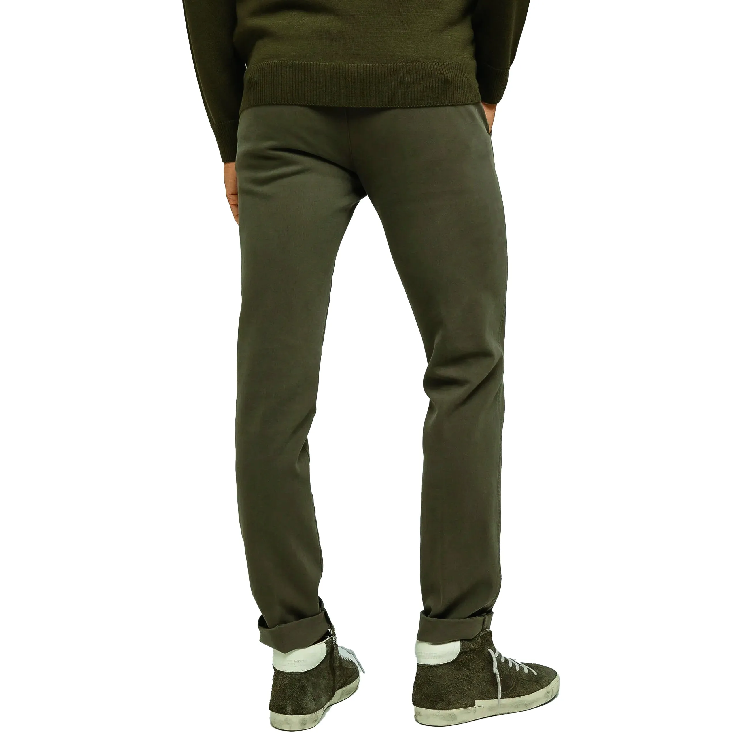 Green Twill Stretch Slim Fit Chino - Mason's