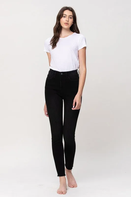 Hi Rise Ankle Skinny - Black