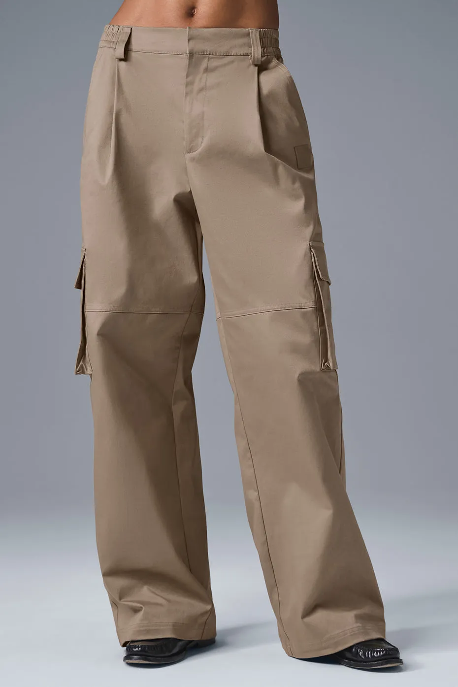 High-Waist Night Out Cargo Trouser - Gravel