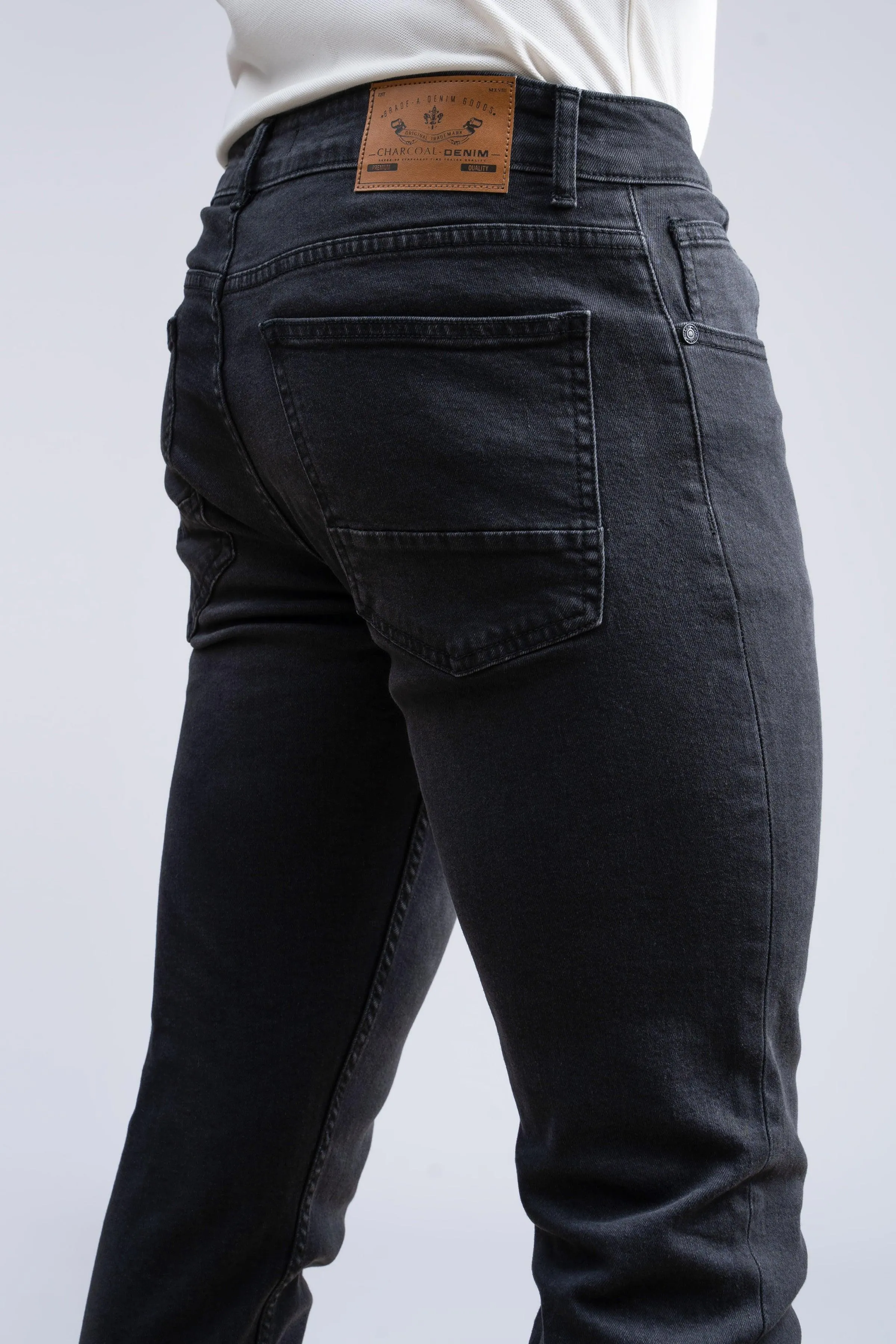 JEAN SLIM LEG CHARCOAL