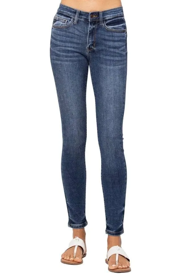 Judy Blue Everyday Medium Wash Handsanded Skinny Jean