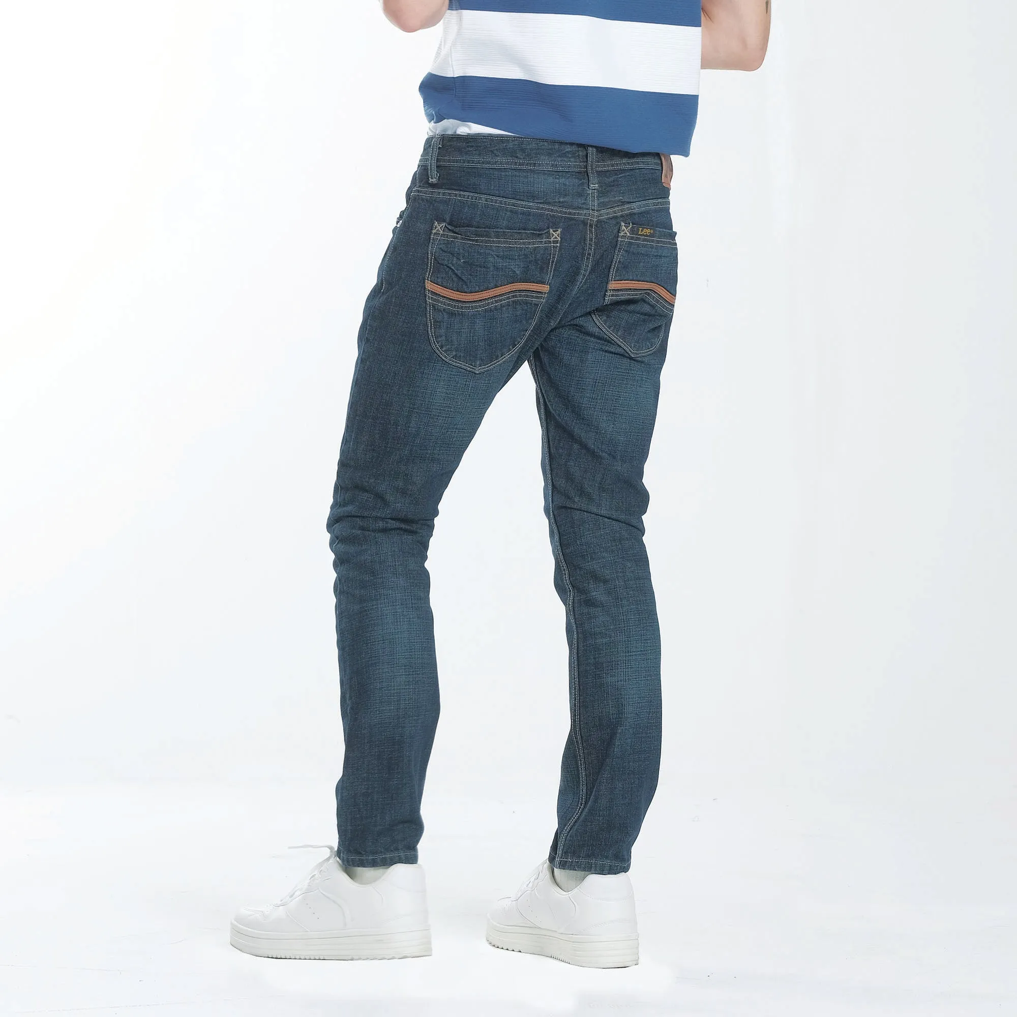 LEE MENS RAMONE FIT SLIM NARROW JEANS IN VINTAGE WORN