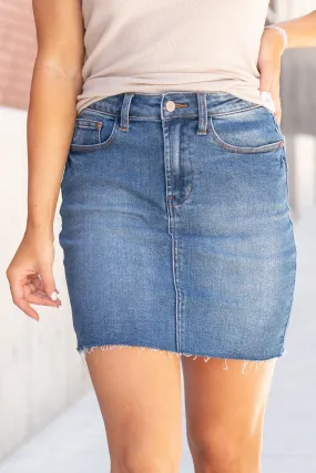 Lewiston High Rise Denim Skirt