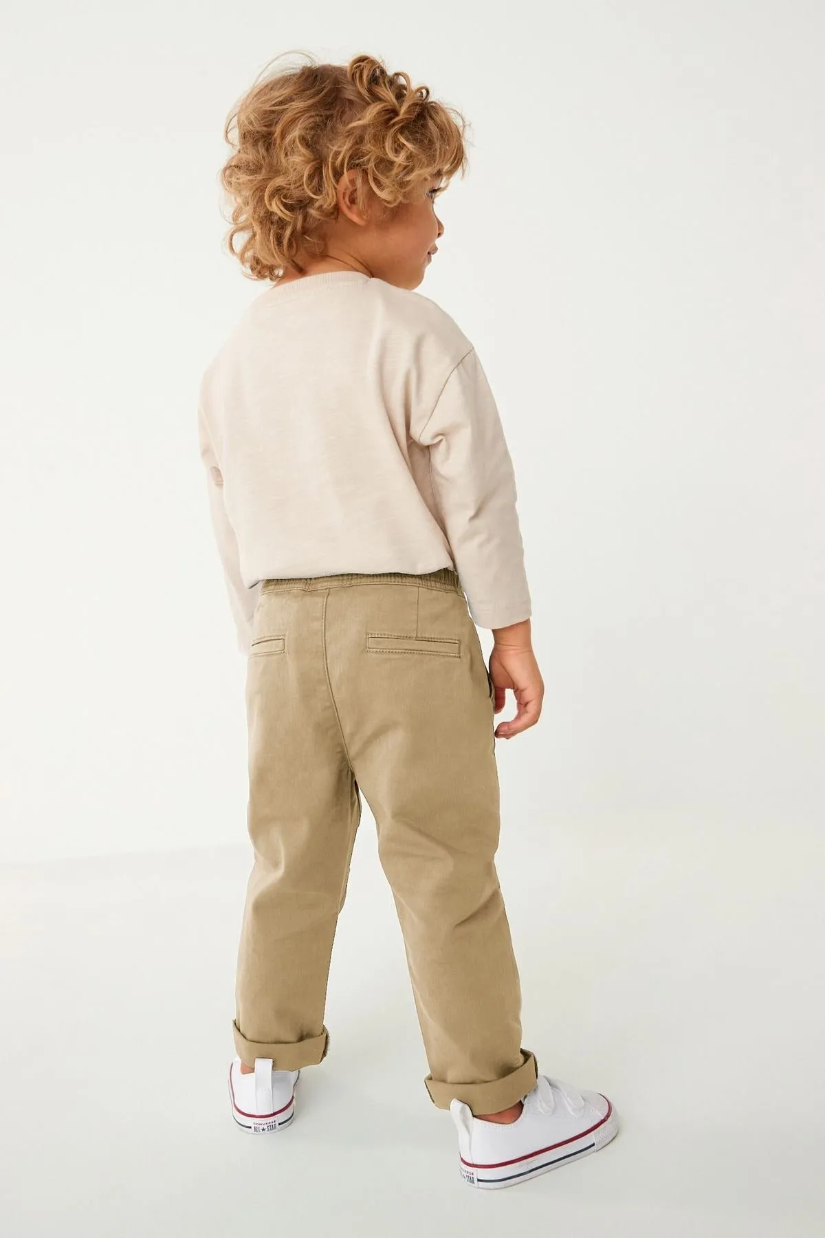 Loose Fit Pull On Chino Trousers