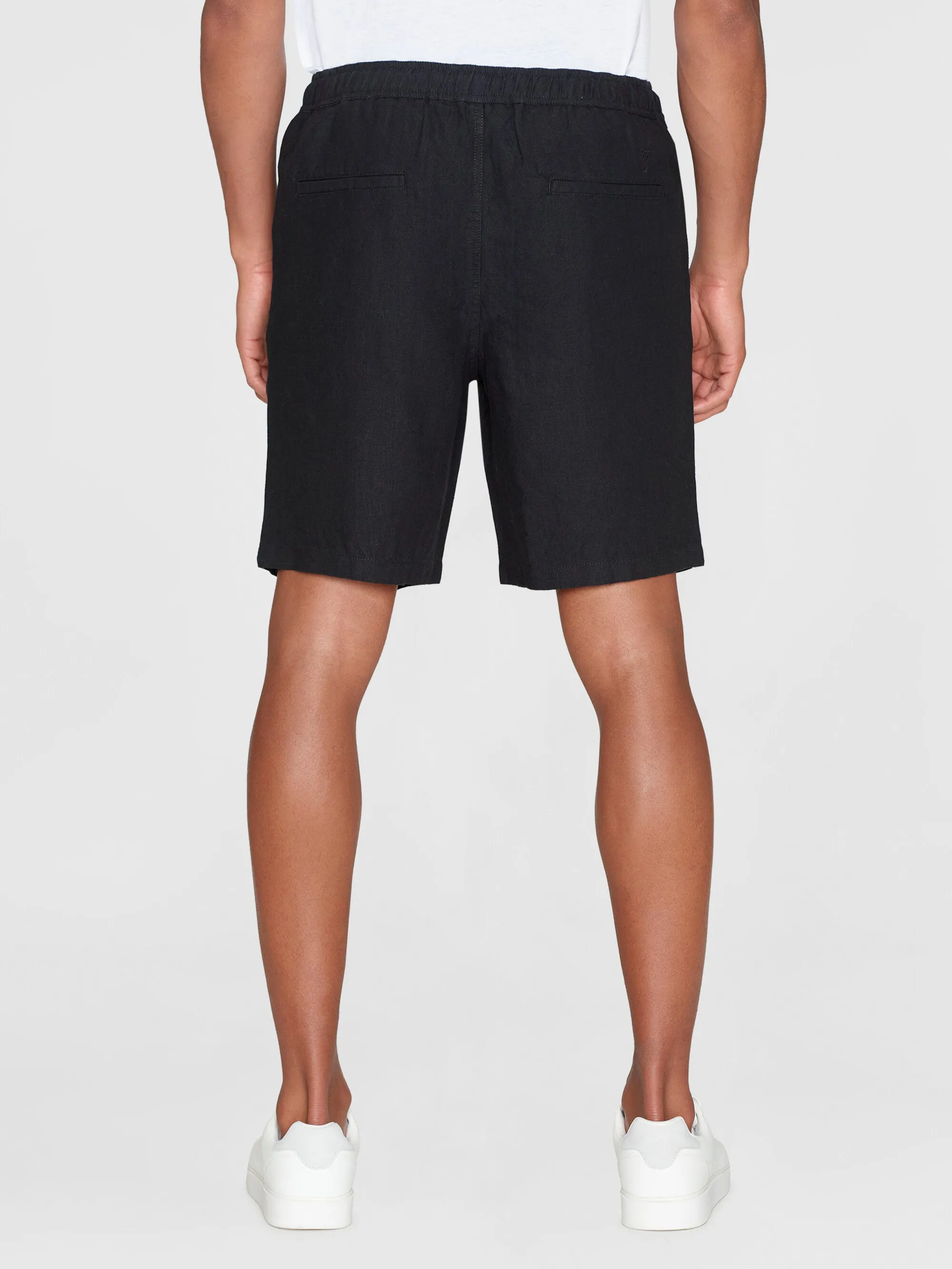 Loose Linen shorts - Black Jet