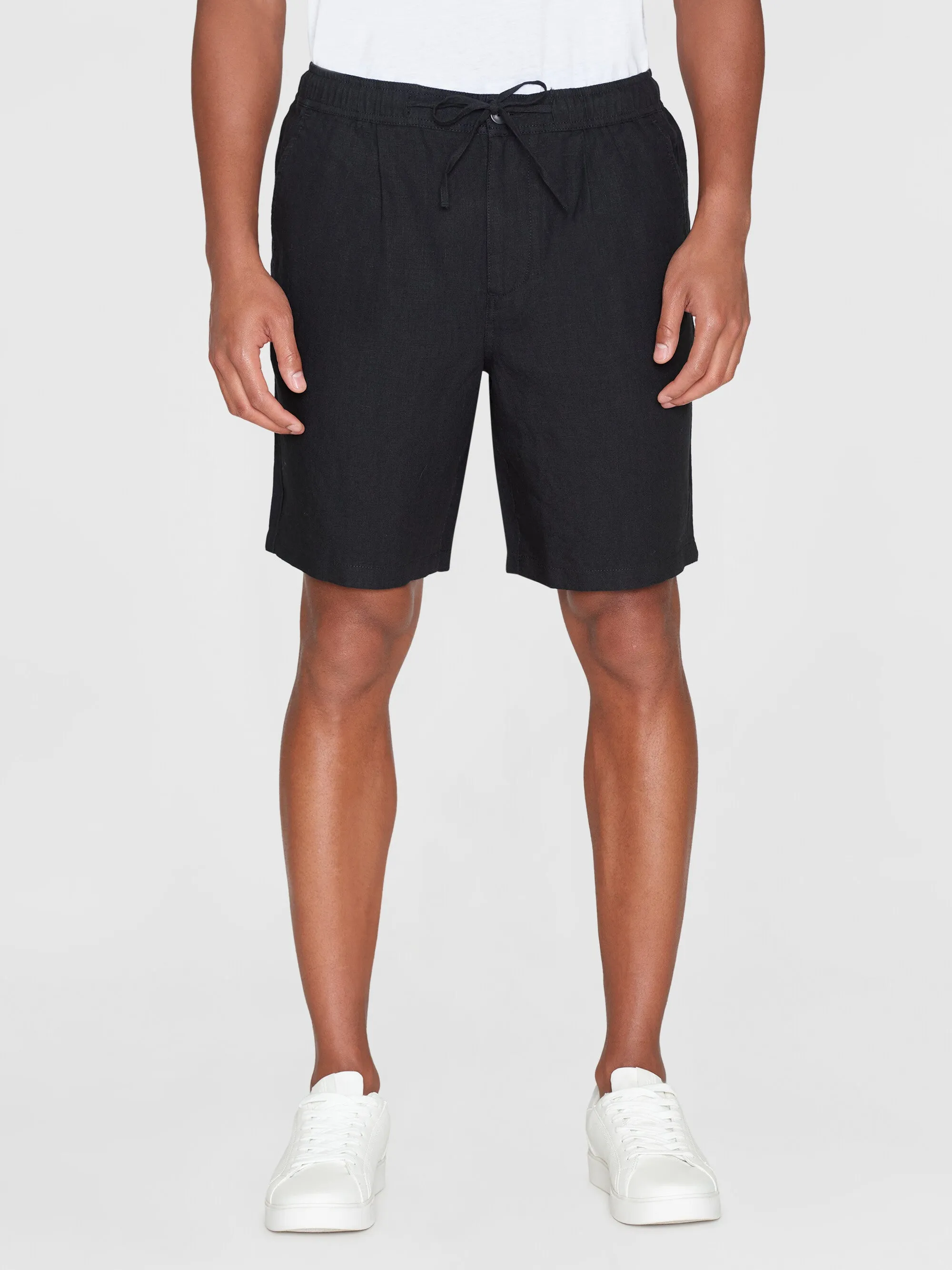 Loose Linen shorts - Black Jet