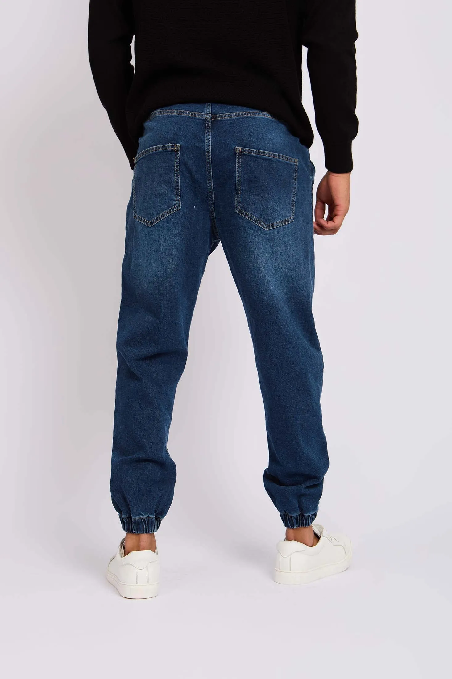 Men Relaxed Jogger Denim Pant Indigo Wash