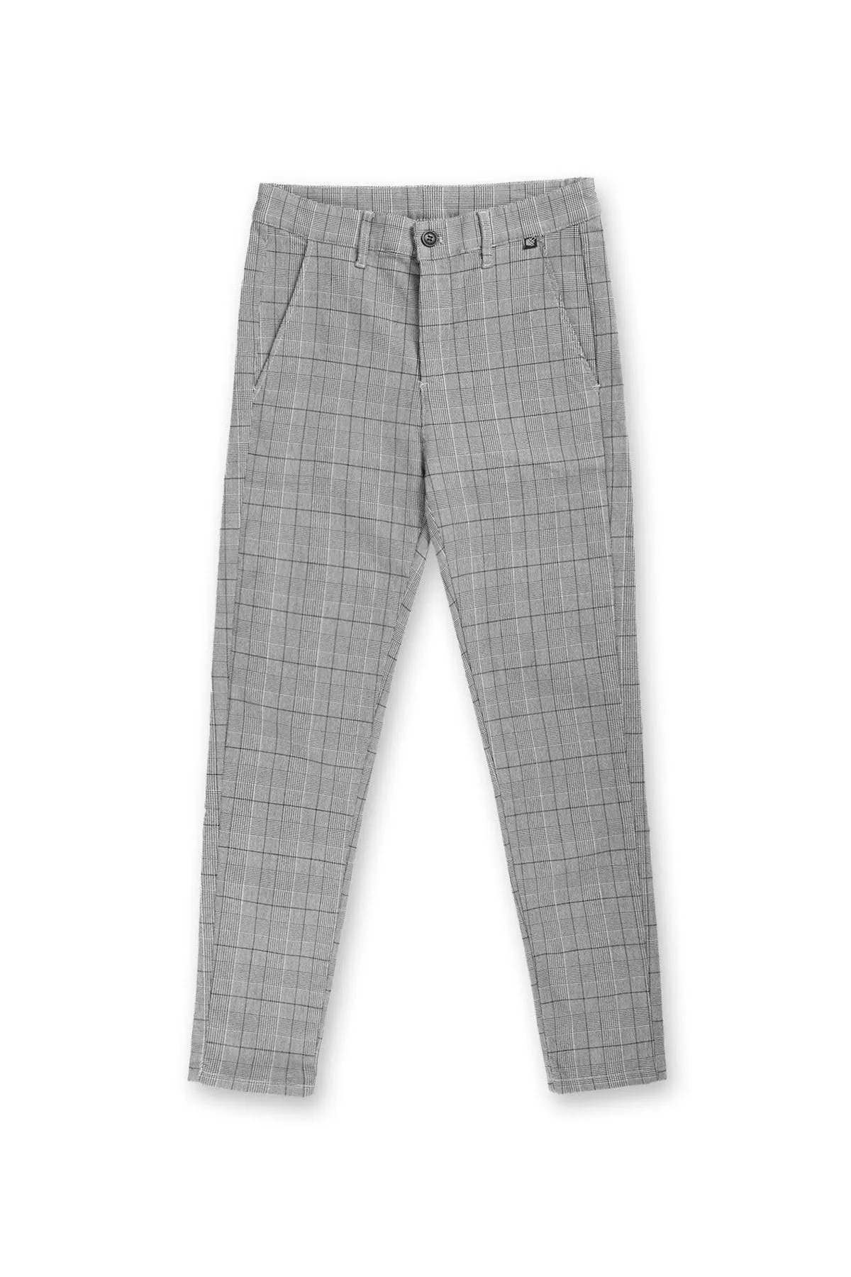 Men's Fitted Stretchy Pants - Checker