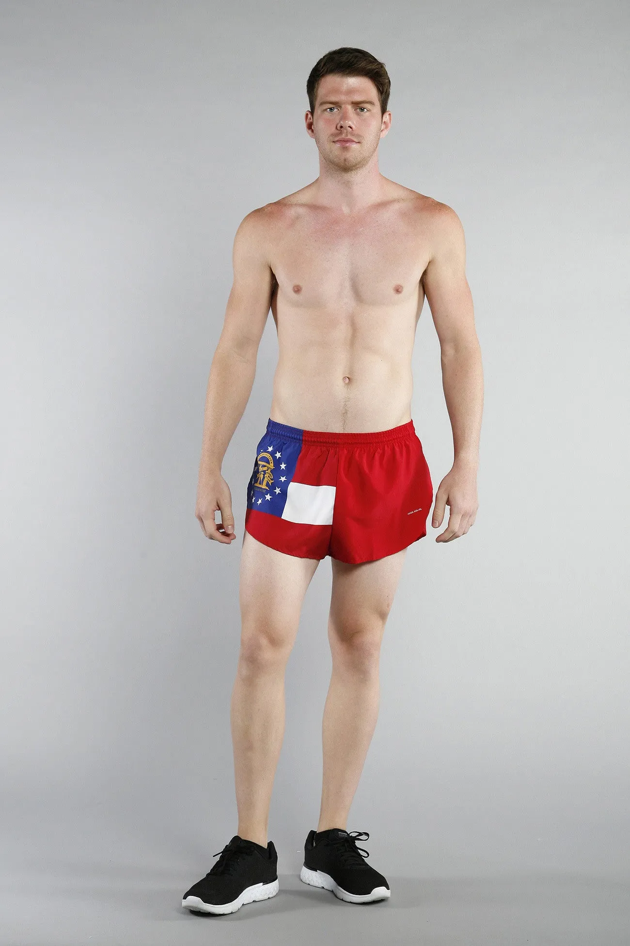 Men's Flag 1" Elite Split Shorts [G-I] - Georgia