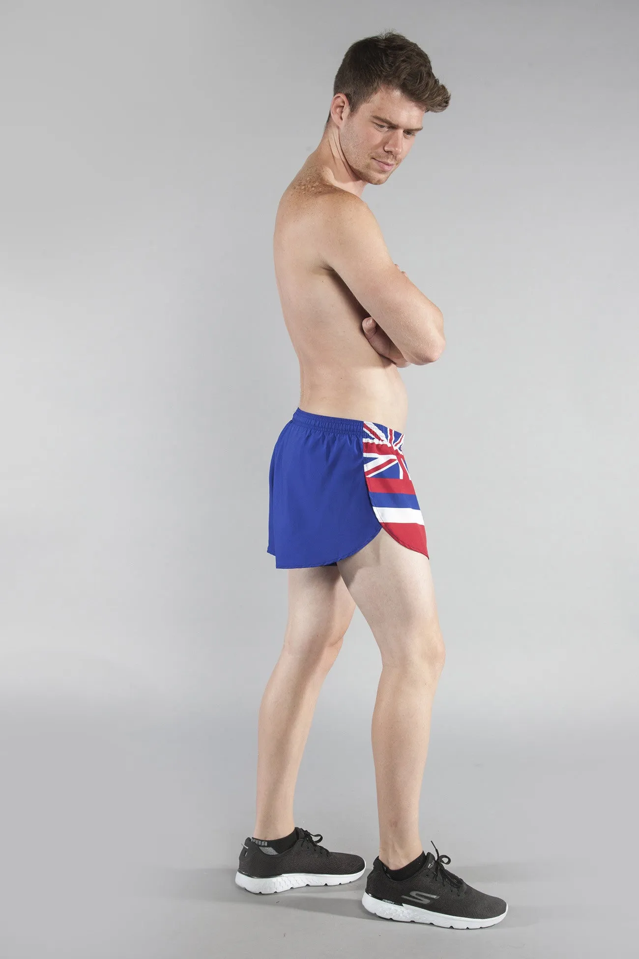 Men's Flag 1" Elite Split Shorts [G-I] - Hawaii