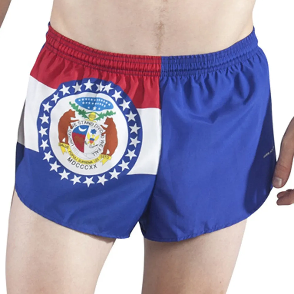 Men's Flag 1" Elite Split Shorts [M] - Missouri