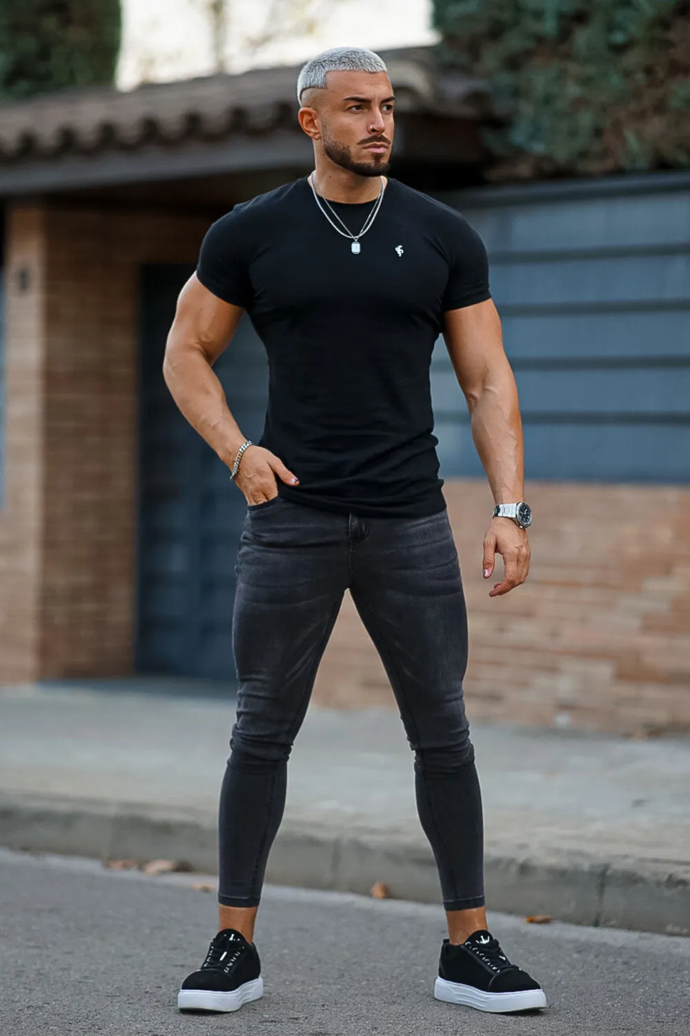 Men's Grey Skinny Jean