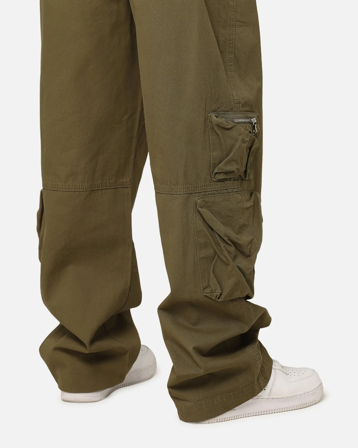 MNML Ultra Baggy Tactical Cargo Pants Olive