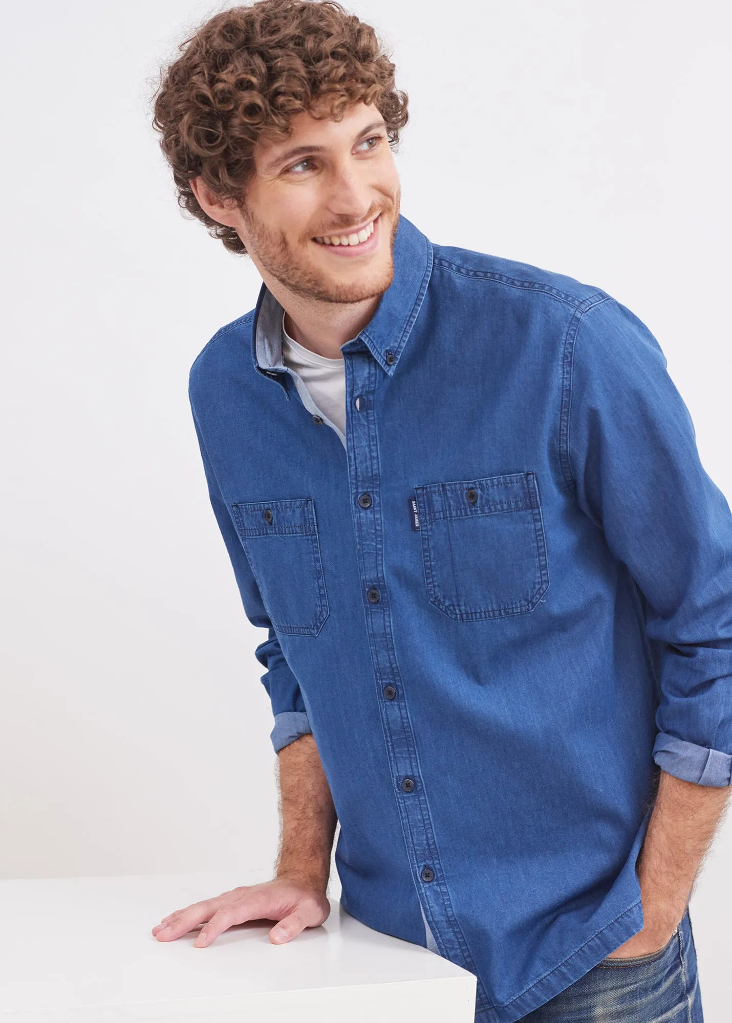 New Lambert shirt - regular fit, in cotton denim (DENIM)