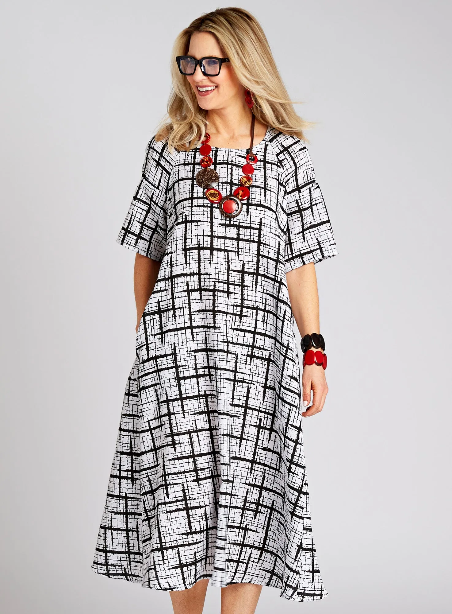 Puzzle Pieces A-line Dress FINAL SALE (No Returns)