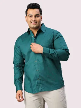 Sacramento Green Pure Cotton Shirt Men's Plus Size